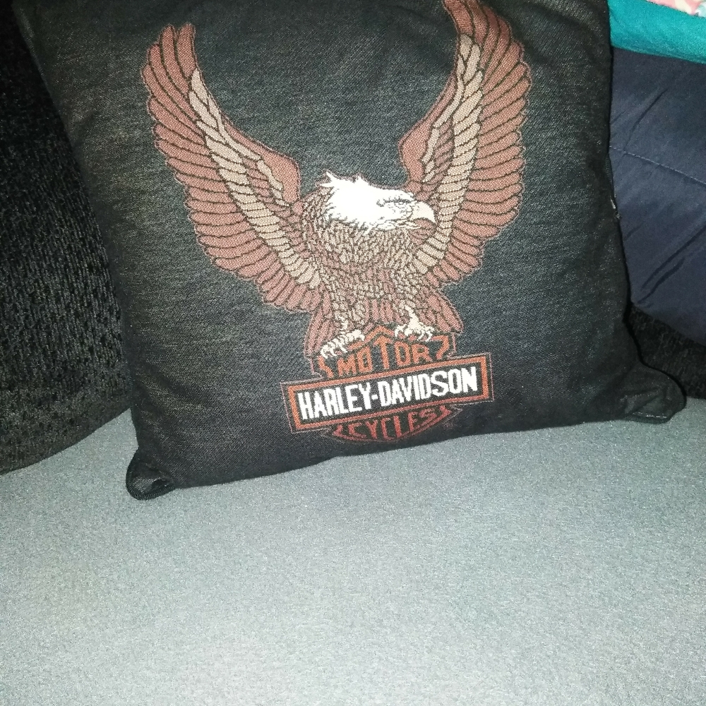 Harley Davidson couch pillow